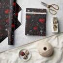 Search for red heart wrapping paper Gothic