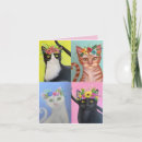 Search for four cats cards Cat lovers