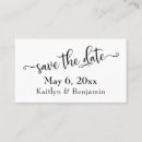Search for dates business cards Black and white