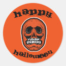 Search for orange skull stickers Halloween
