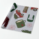 Search for christmas farm wrapping paper Red and green