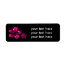 Search for black and hot pink return address labels Floral