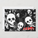 Search for black and white halloween invitations Skeletons