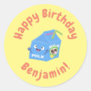 Search for happy cartoon character stickers Cute