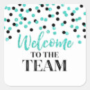 Search for turquoise and black stickers Business