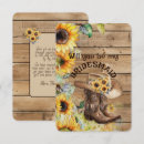 Search for western bridal party proposal cards Sunflowers