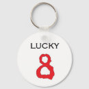 Search for number eight key rings Lucky