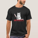 Search for cat with knife tshirts White