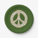 Search for peace sign paper plates Green
