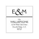 Search for wedding return address rubber stamps Modern typography