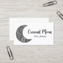 Search for crescent moon business cards Yoga