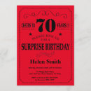 Search for red 70th birthday invitations Cheers to 70 years