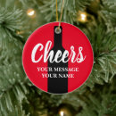Search for wine lover christmas tree decorations Red