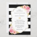 Search for black and white striped wedding invitations Pink