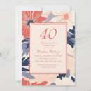 Search for coral and navy invitations For her
