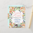 Search for beach wedding save the date postcards Coral
