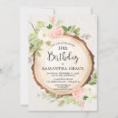 Search for floral girl birthday invitations Greenery