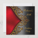 Search for red and black 30th birthday invitations Elegant birthday party