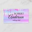 Search for holographic business cards Elegant makeup artist