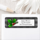 Search for pine return address labels Holly berries