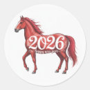 Search for year of the horse stickers Red