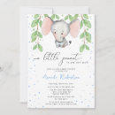 Search for safari elephant baby shower invitations Greenery