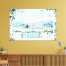 Search for blue and white canvas prints Lake