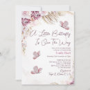 Search for pink and purple butterfly baby shower invitations Whimsical