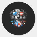 Search for patriotic dog stickers Red white blue