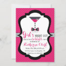 Search for martini hens party invitations Hot pink