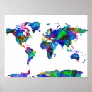 Search for watercolor world map posters Maps