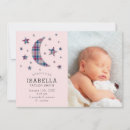 Search for moon birth announcement cards Baby girl