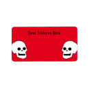 Search for skull return address labels Black and white