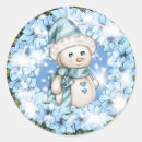 Search for blue snowman stickers Winter