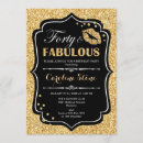 Search for forty and fabulous invitations Glitter