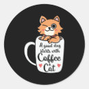 Search for cat coffee stickers Kitten