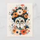 Search for cute sugar skulls postcards Floral