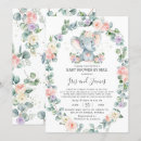 Search for purple elephant baby shower invitations Whimsical