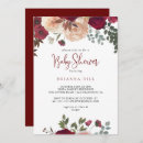 Search for burgundy and pink baby shower invitations For her