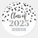 Search for silver and black graduation stickers Class of 2025
