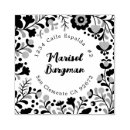 Search for circular address rubber stamps Floral