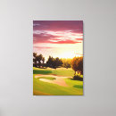 Search for golf canvas prints Sunset