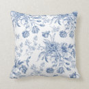Search for flower throw Blue and white
