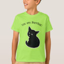Search for black cat kids tshirts Feline