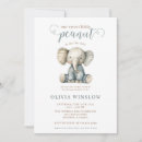Search for blue elephant baby shower invitations Little peanut