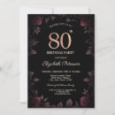 Search for elegant 80th birthday invitations Roses