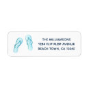Search for beach flip flops return address labels Blue