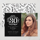 Search for black and white 30th birthday invitations Vintage