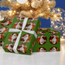 Search for santa clause wrapping paper Red