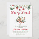 Search for berry sweet baby girl shower invitations Red